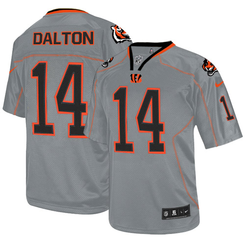 Men's Elite Andy Dalton Nike Jersey Lights Out Grey - #14 NFL Cincinnati Bengals